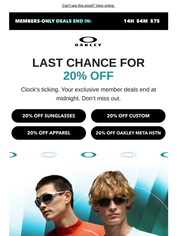 20% Off Ends Tonight