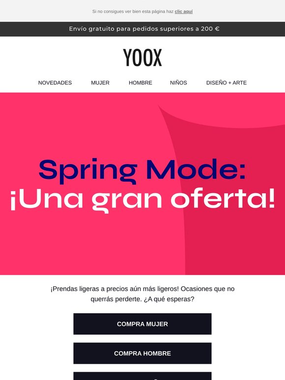 Spring Mode: ¡una gran oferta! ¡A precios increíbles! Hasta el 27/5