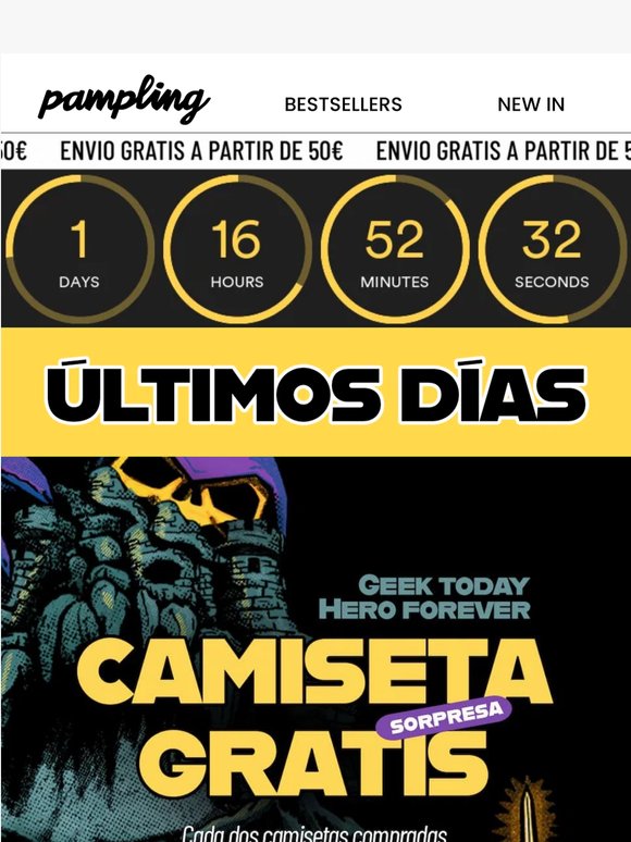 ¡ÚLTIMOS DÍAS! Camiseta gratis 🤩