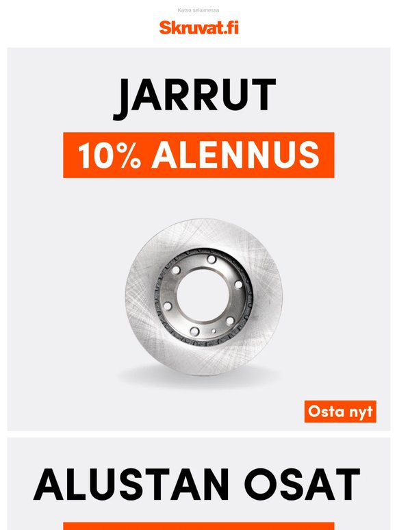 10% alennus KAIKISTA jarruosista!