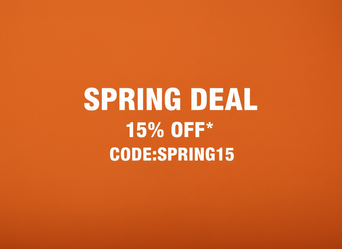 Spring Deal: 15% off with code SPRING15.