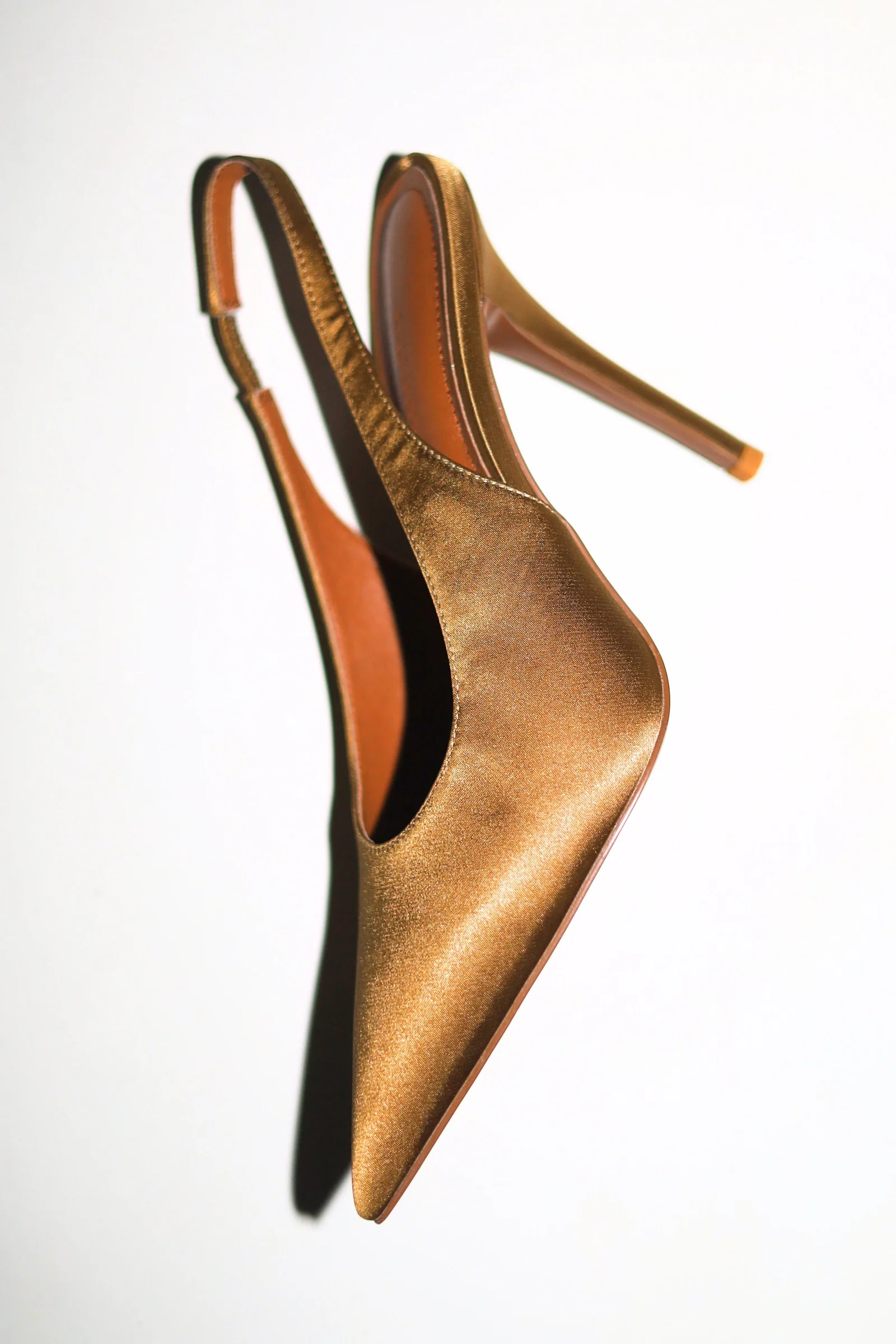 Image of Alexandra Olive Satin Slingback 110 mm