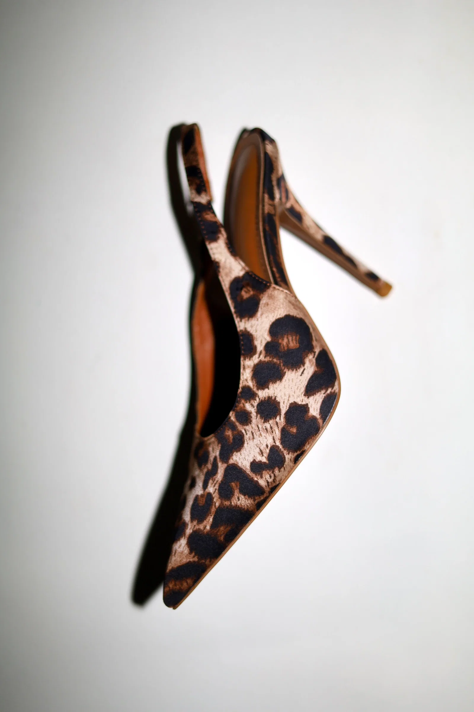Image of Alexandra Leopard Satin Slingback 110 mm