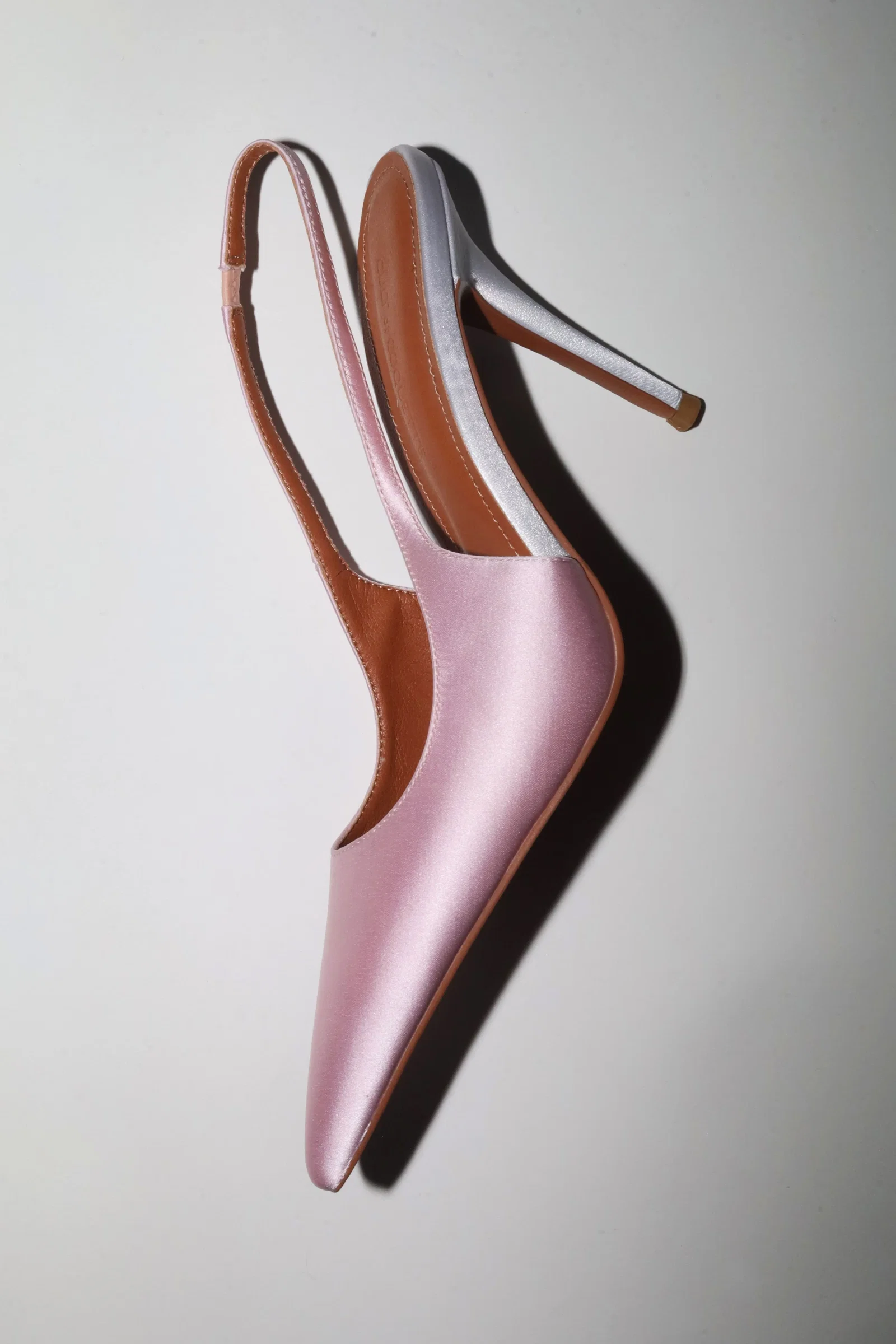 Image of Kylie Pink Satin Slingback 105 mm