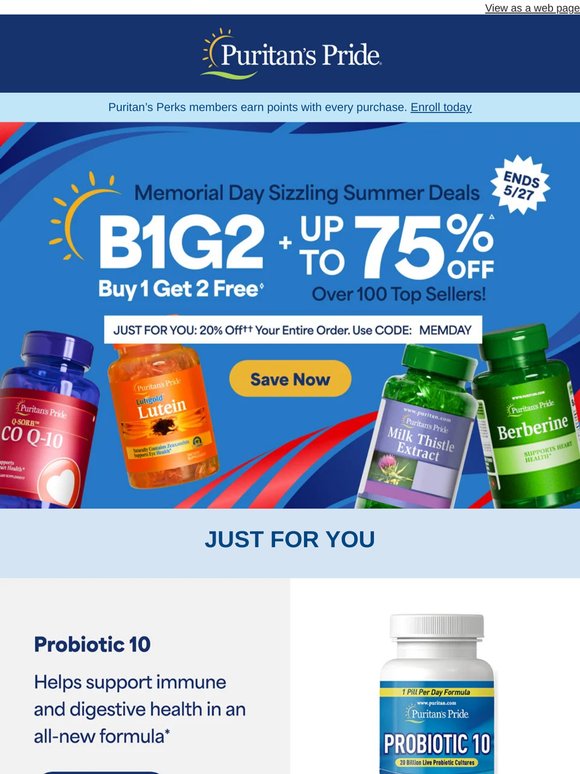 B1G2 Free + up to 75% Off Just For You