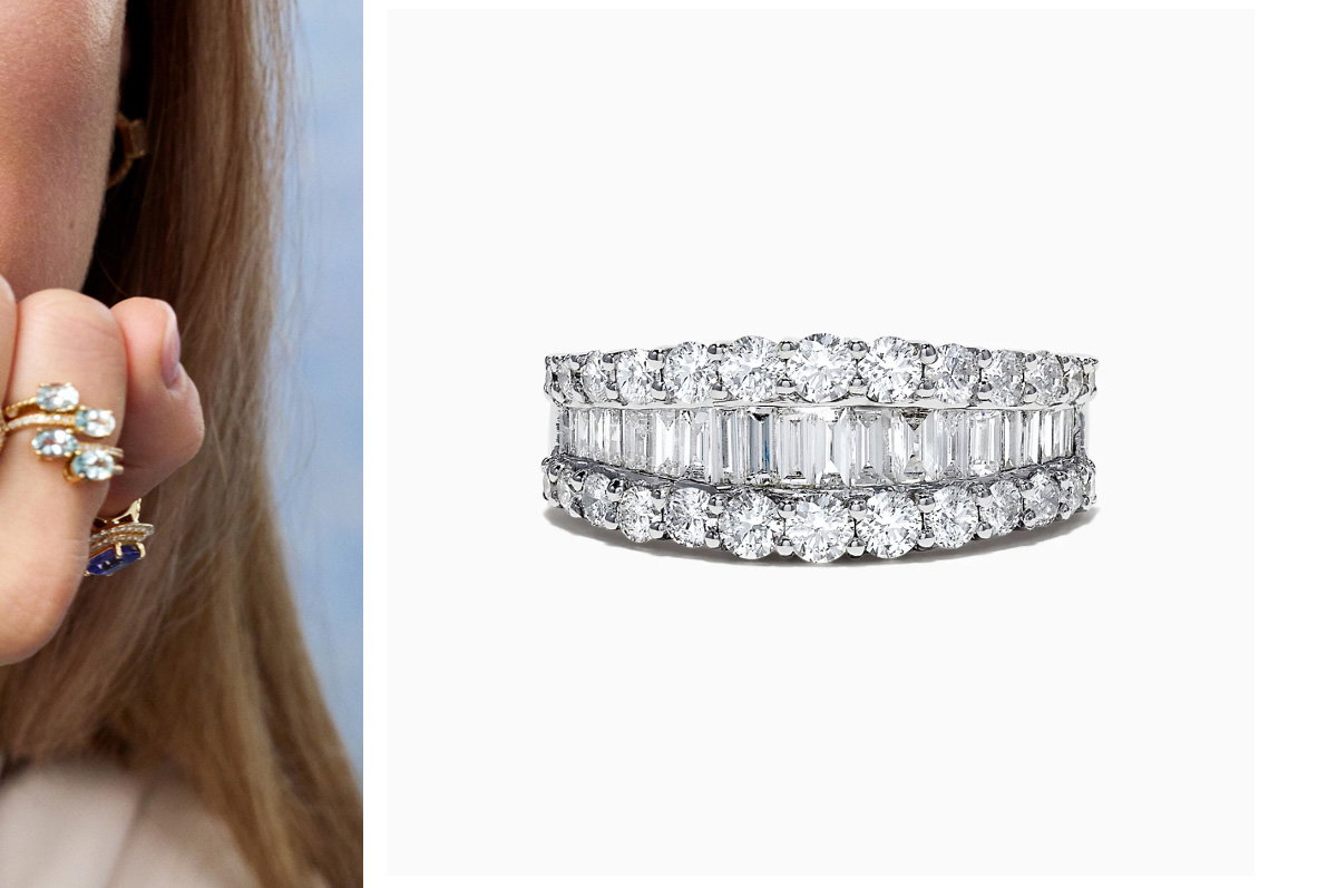 Classique 14K White Gold Diamond Band Ring, 1.55 TCW