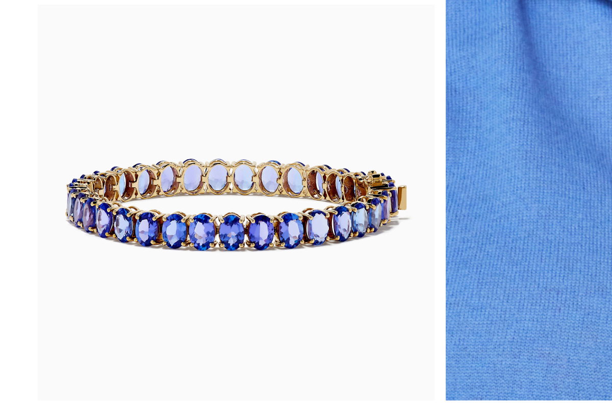 Nahla Siri 14K Yellow Gold Tanzanite Tennis Bracelet