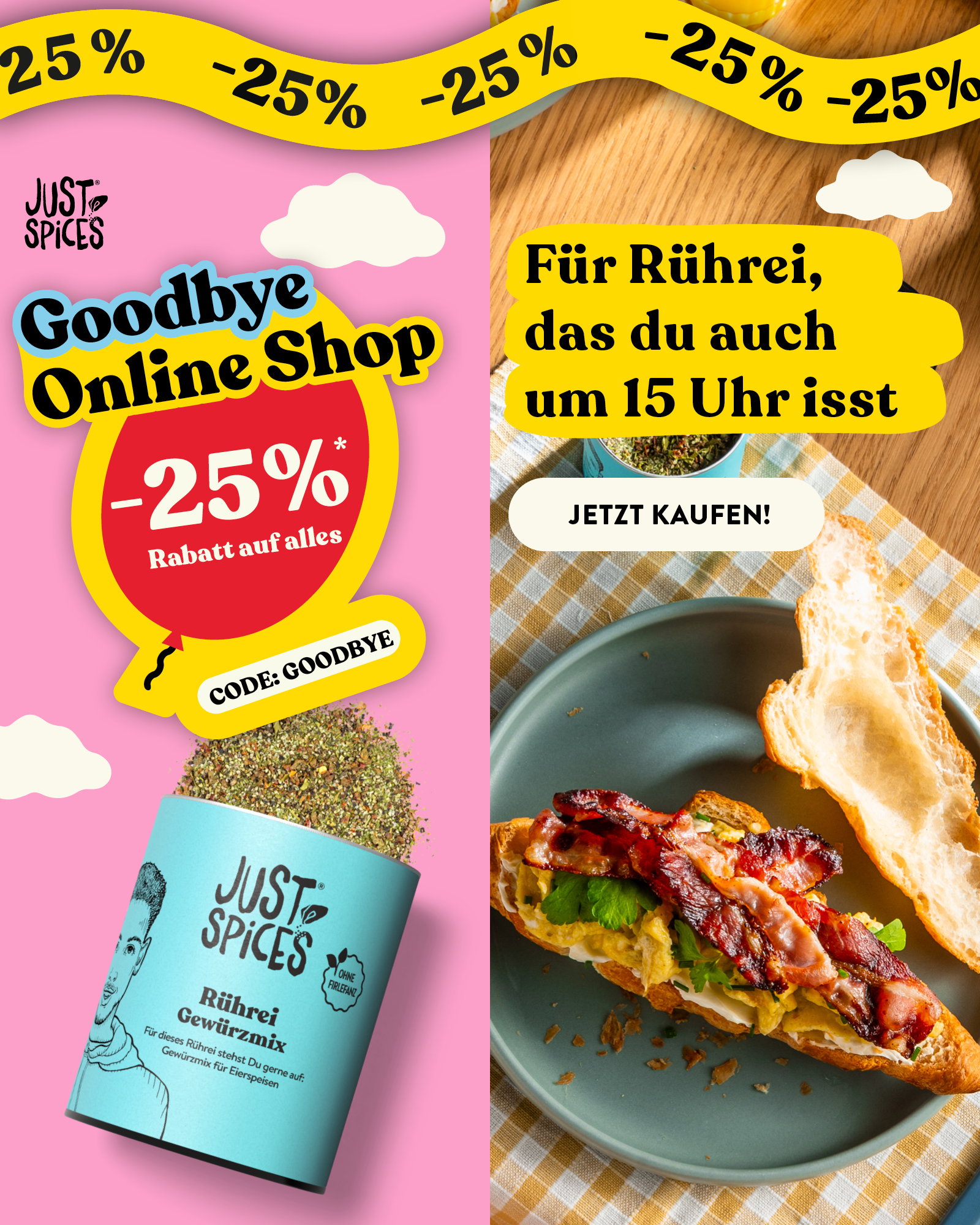 Goodbye Online-Shop -25% Rabatt