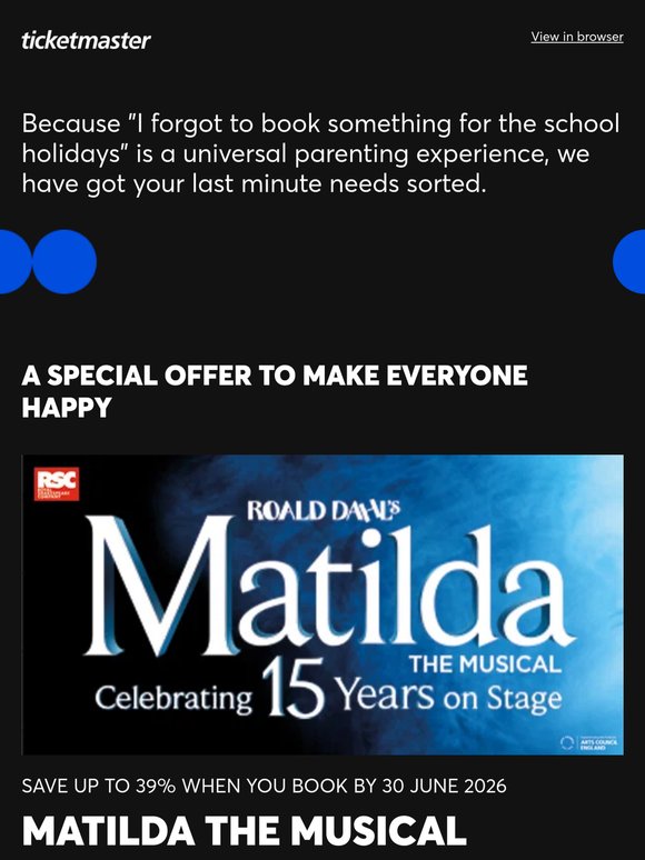 Swap screen time for show time this May half-term 🎭