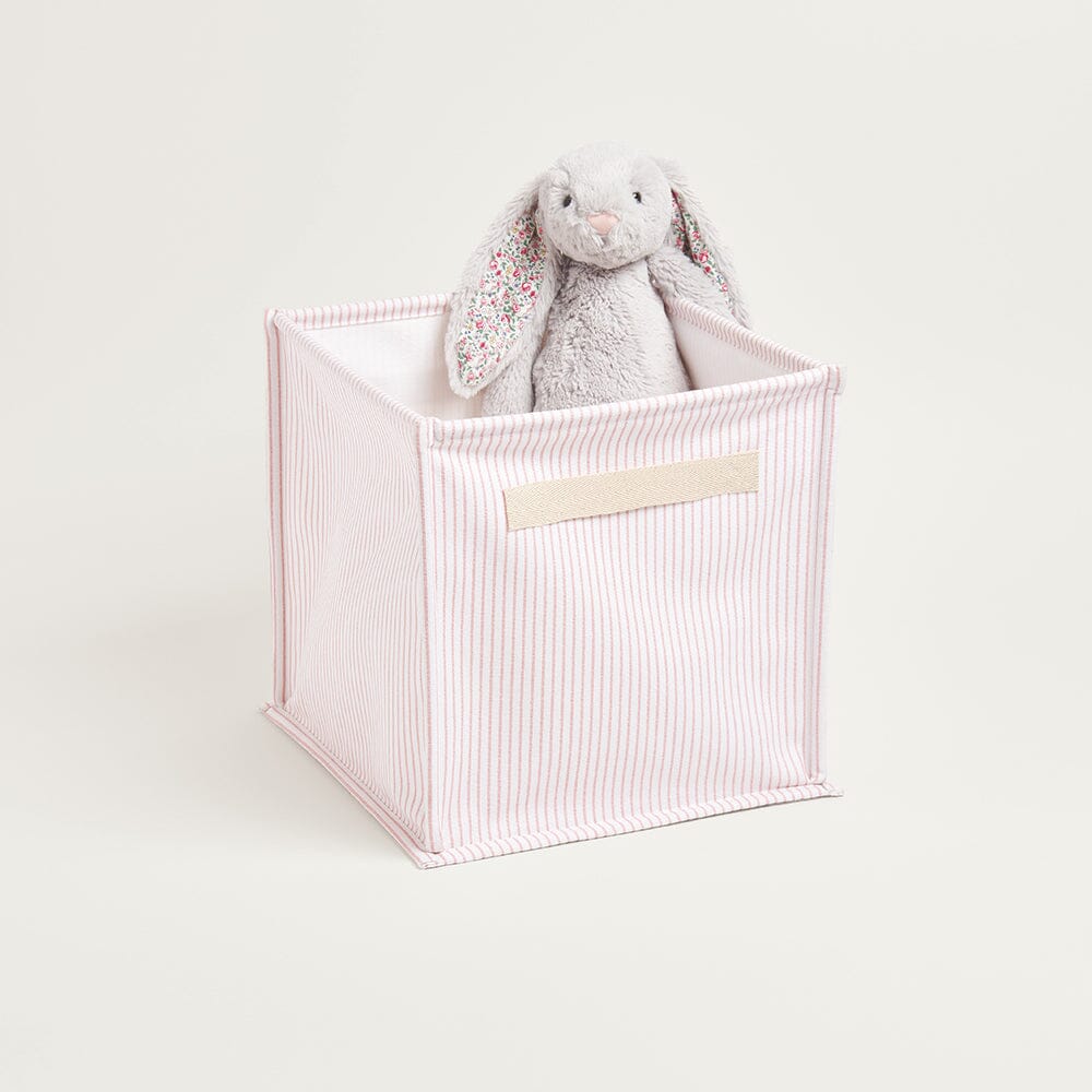 Image of Canvas Storage Cube, Pink Stripe