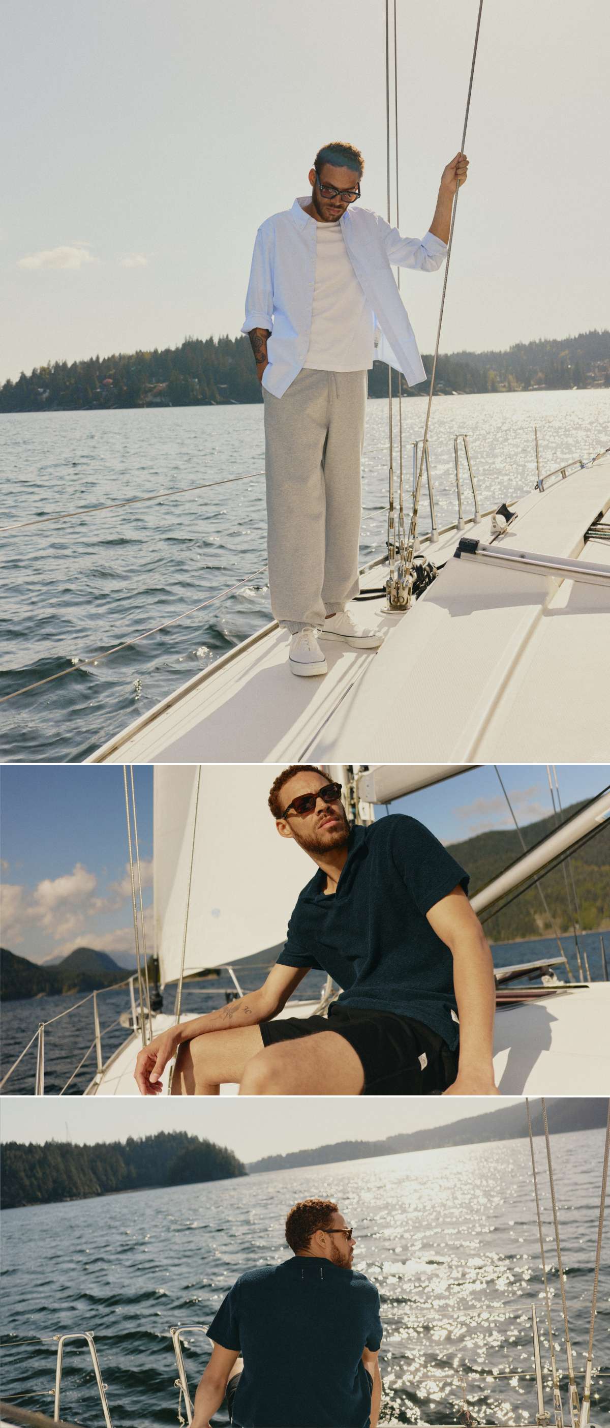 Two takes on Terry to anchor your wardrobe.