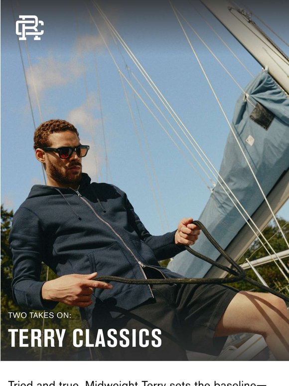 Two takes on Terry to anchor your wardrobe.