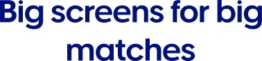 Big screens for big matches