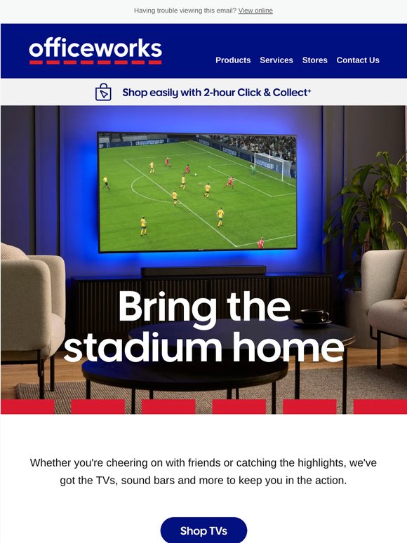 Big games deserve a bigger screen ⚽