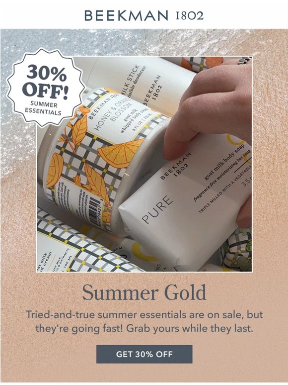 Grab 30% Off Summer Must-Haves! ☀️