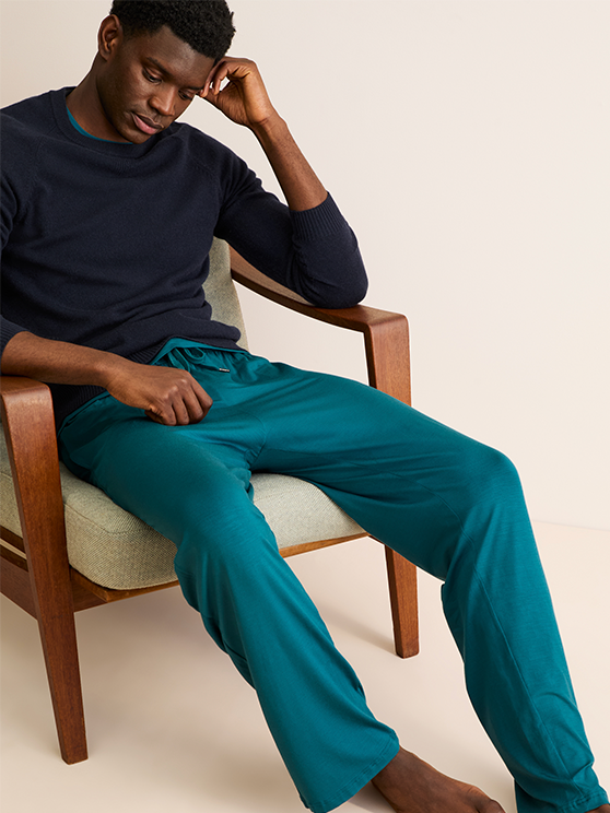 Men's Micro Modal Lounge Trousers in Teal