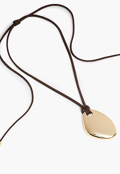 Ciottolo Brown Tie Necklace