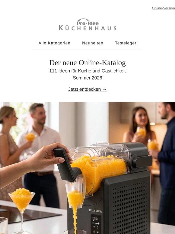Der neue Online-Katalog: 111 Ideen für Küche und Gastlichkeit
