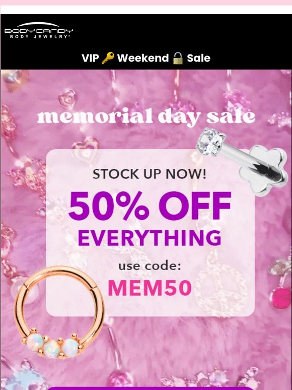 ON SALE NOW ❤️💙 50% Off Everything
