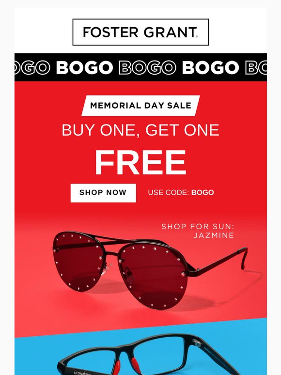Memorial Day BOGO starts now
