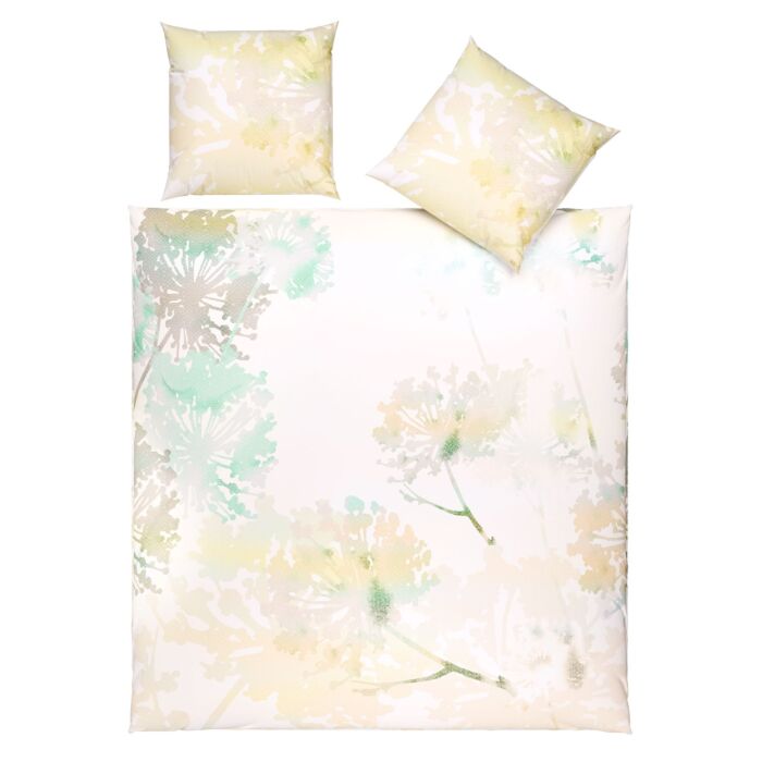 Elegante Bettwäsche mit Pusteblumen , vanille