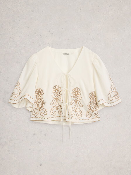 Shop Erin Tie Front Top