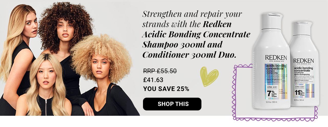 Redken Acidic Bonding Concentrate Shampoo 300ml and Conditioner 300ml Duo RRP £55.50  £41.63 You Save 25%