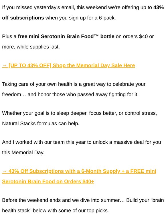 [Memorial Day Sale] 43% Off Subscriptions + Free Gift