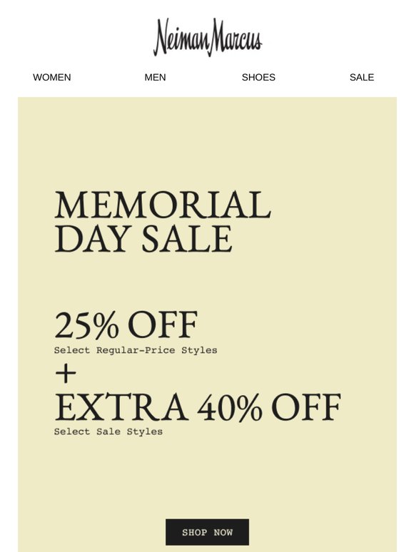 Kick off summer with 25% off + extra 40% off sale styles