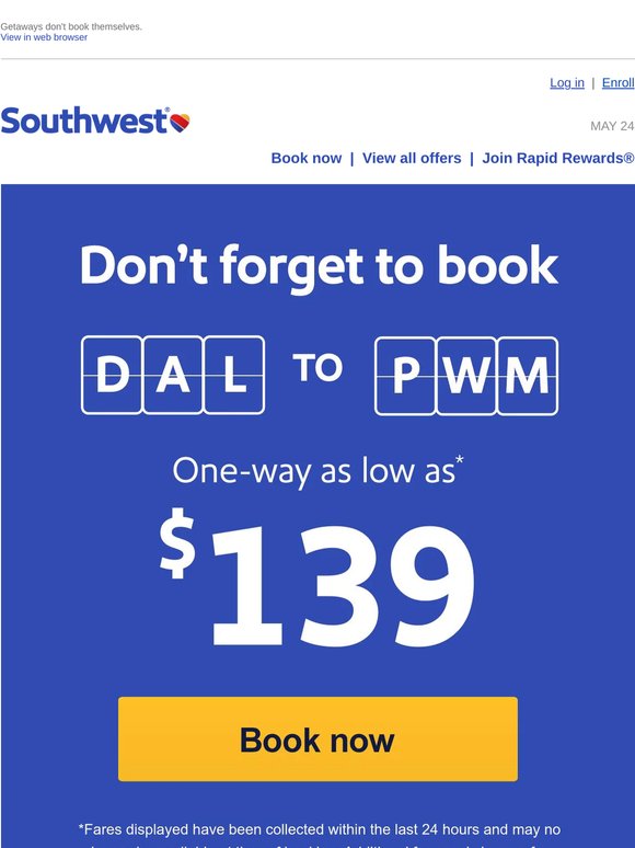 It's official. You've got a low fare to Portland!