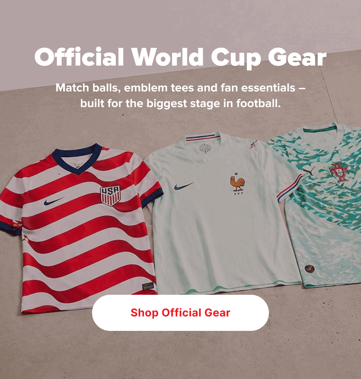 Official World Cup gear