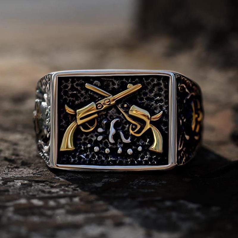Image of Double Guns Stainless Steel Ring