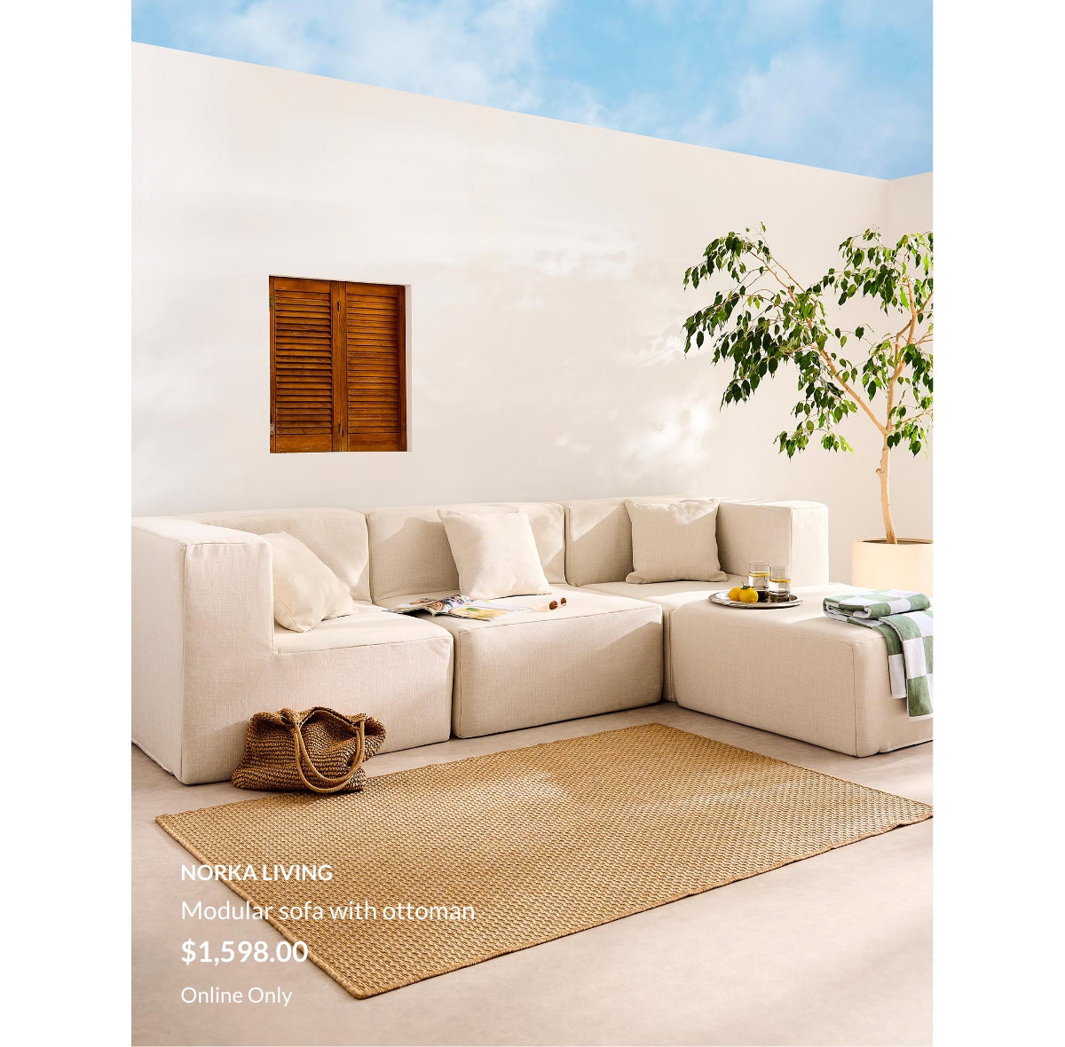 Norka Living Modular sofa with ottoman at 1598$, online only