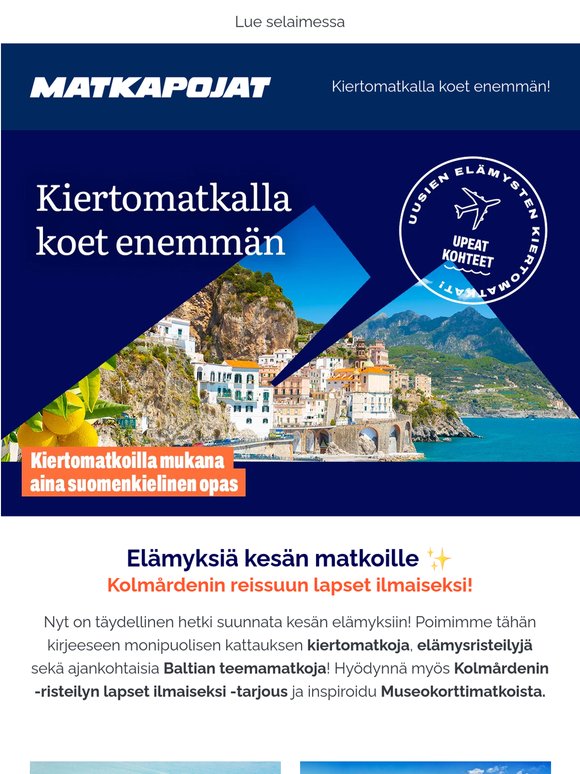 🌍 Kiertomatkalla näet enemmän 🛳 Valmiit elämysristeilypaketit maailman merille!