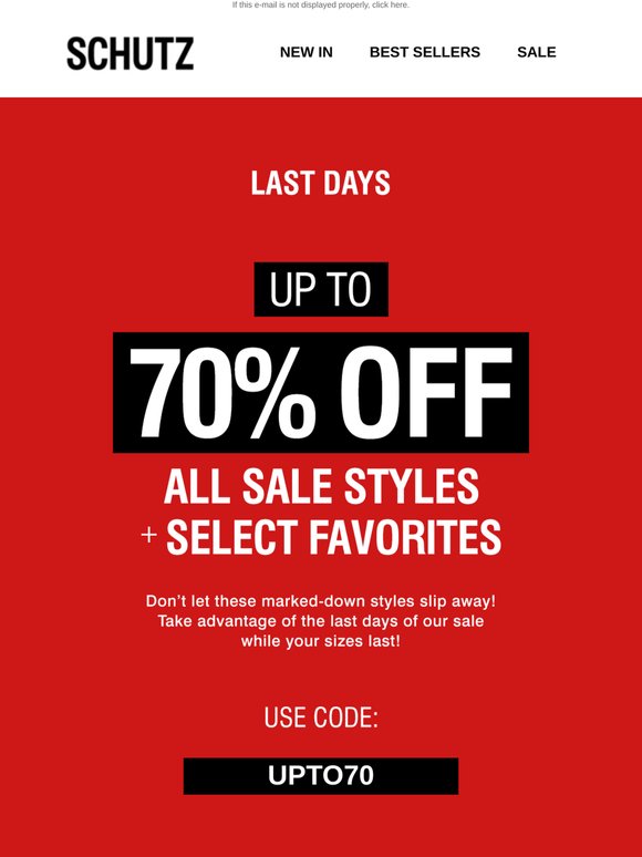 LAST DAYS: Up to 70% OFF All Sale