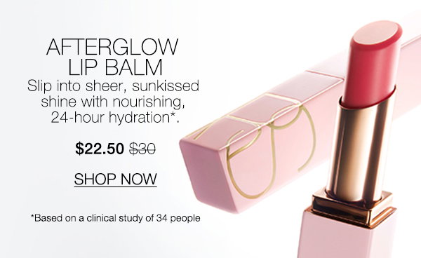 Slot 5: Slip into sheer, sunkissed shine with Afterglow Lip Balm’s 24-hour hydration*. $22.50 $30