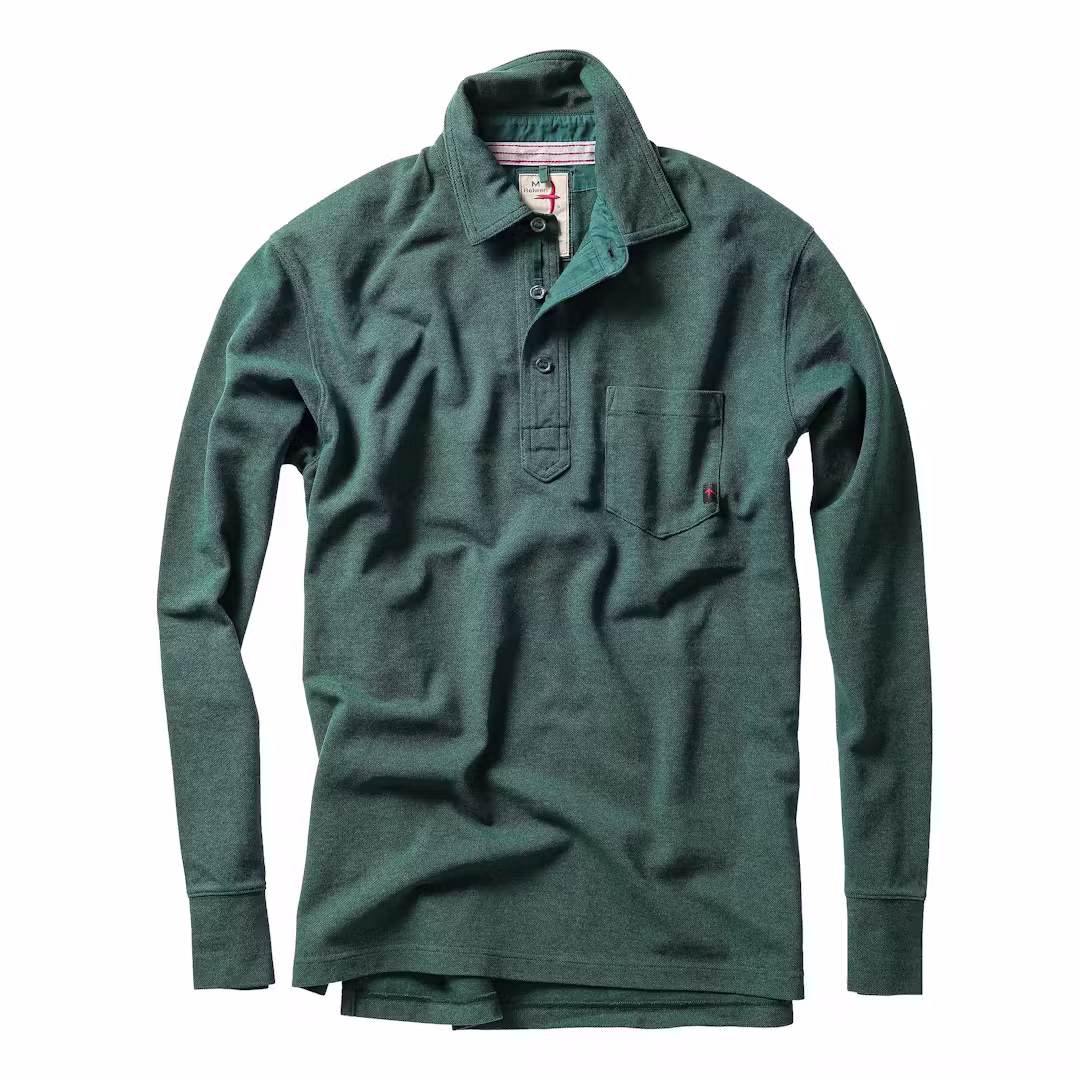 Long Sleeve Vintage Pique Polo