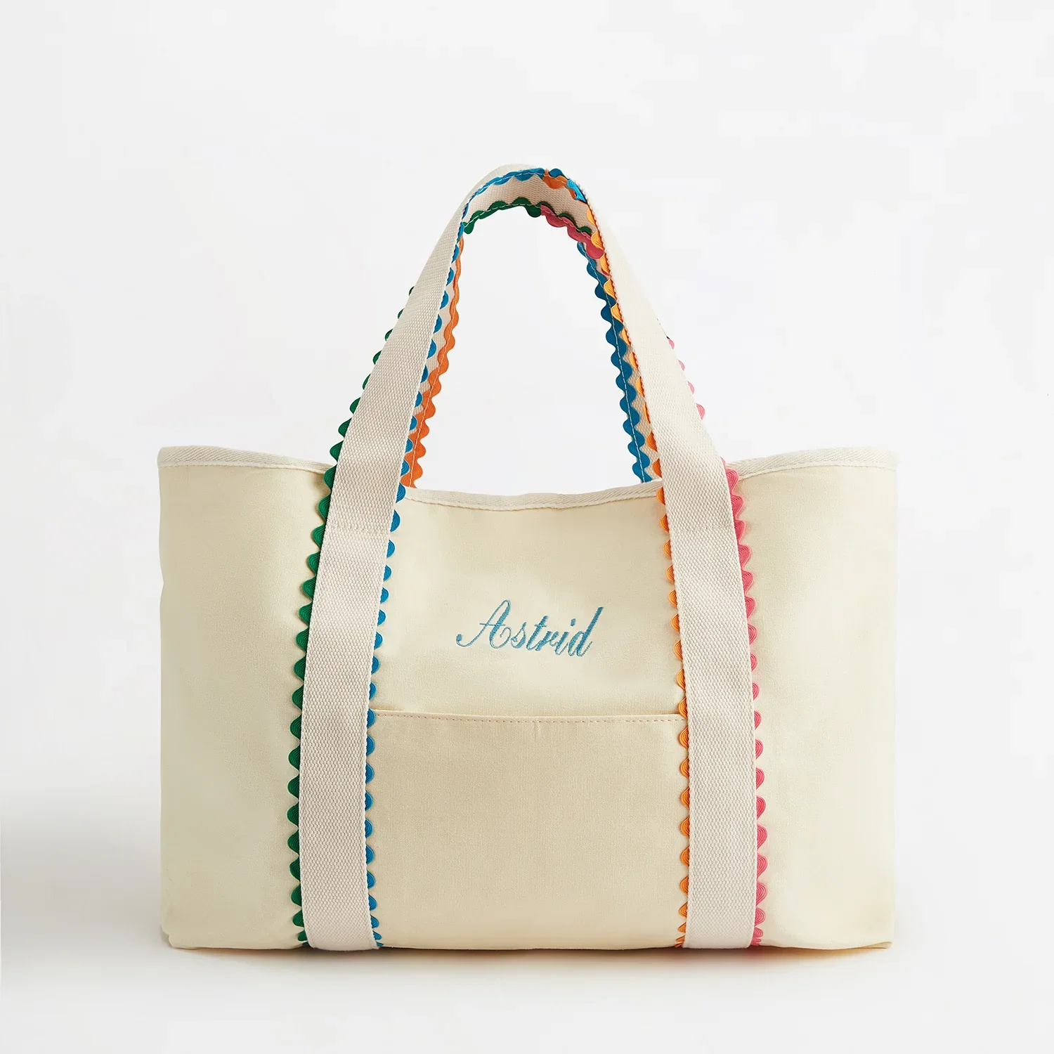 Image of Cream Scalloped Shopper