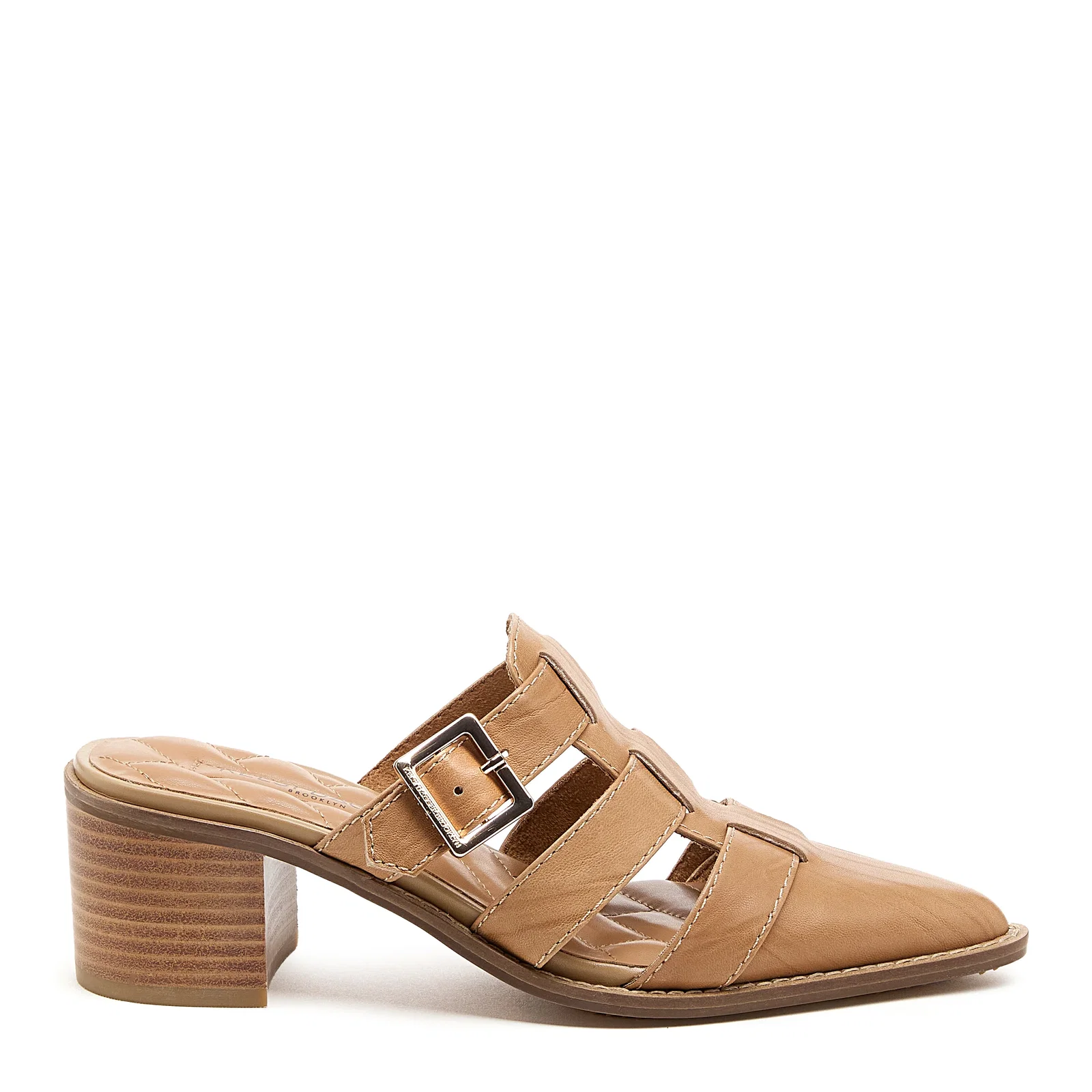 Image of Mitchie Oatmeal Leather Heels