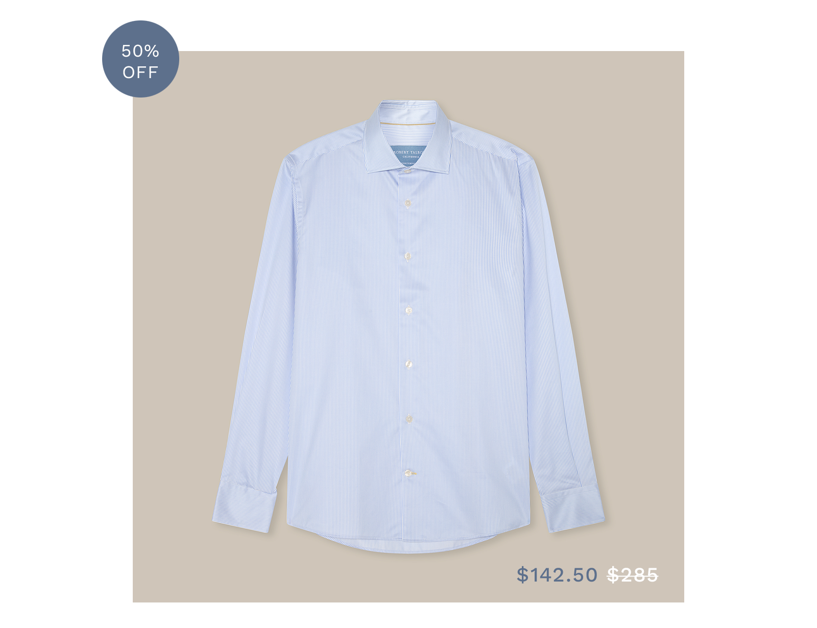 Reynolds Mini Stripe Twill Shirt in Classic Fit