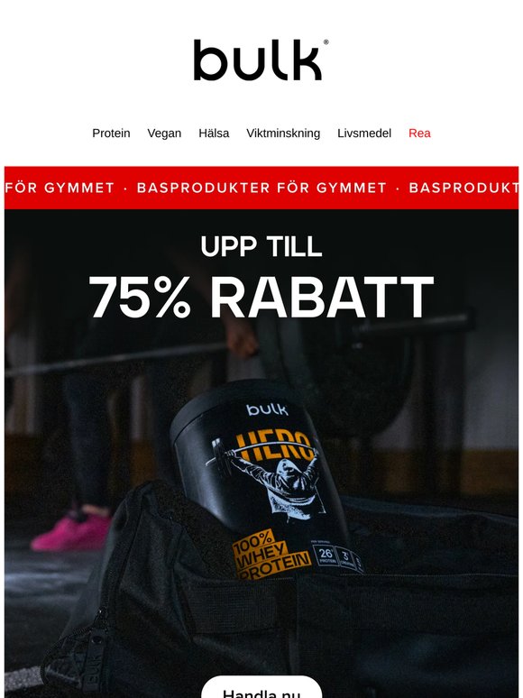 Dra nytta av upp till 75 % rabatt