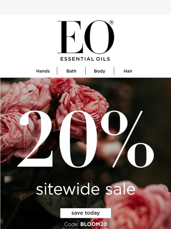 20% Off Sitewide ends tonight!