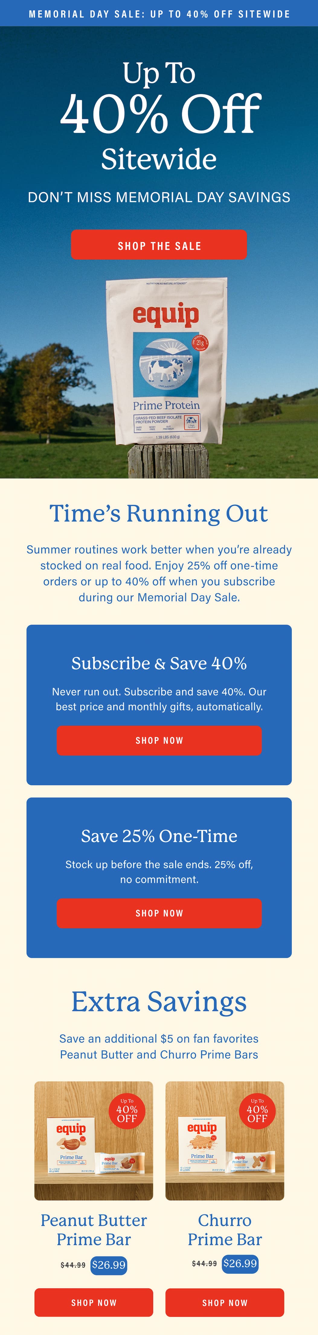 Up to 40% off sitewide