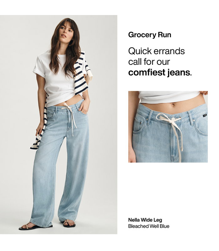 Grocery Run: Nella Wide Bleached Well Blue