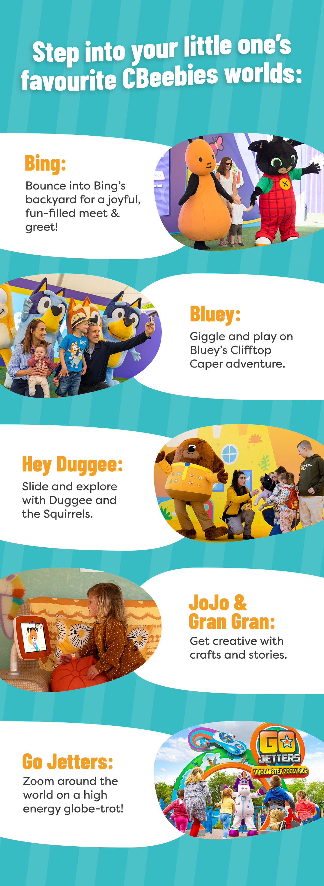 Who can you meet at Cbeebies Land?