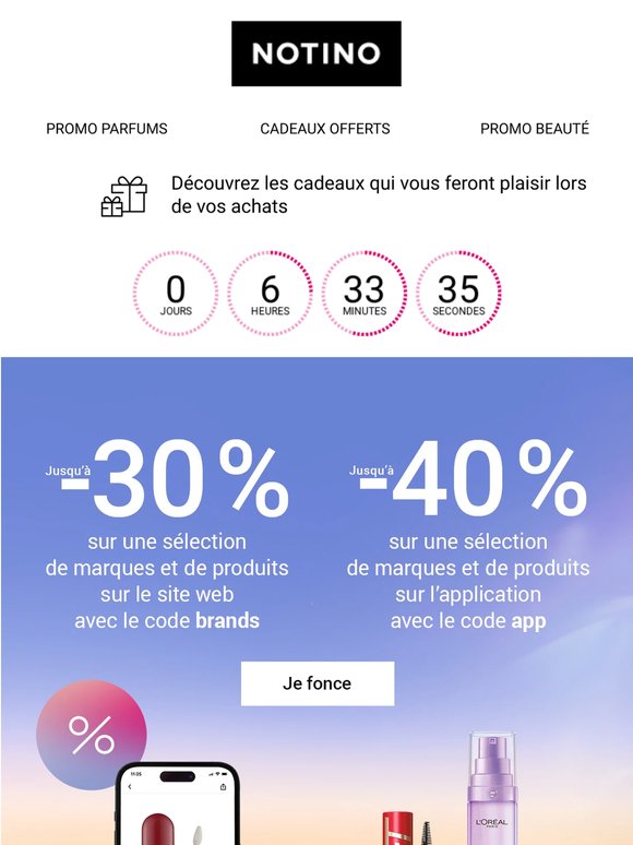 Jusqu’à 40 % de réduction : dernière chance aujourd’hui !
