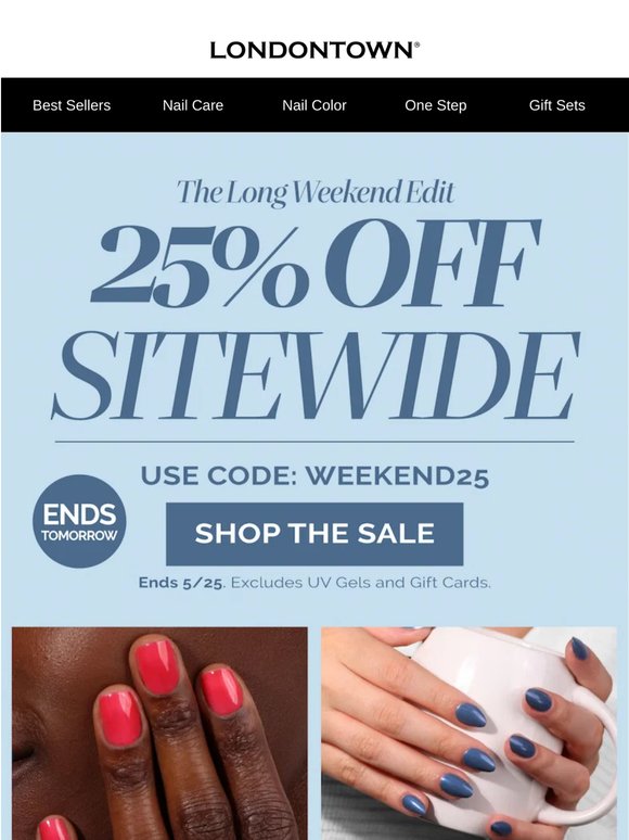 Ends tomorrow: 25% OFF sitewide ⏰
