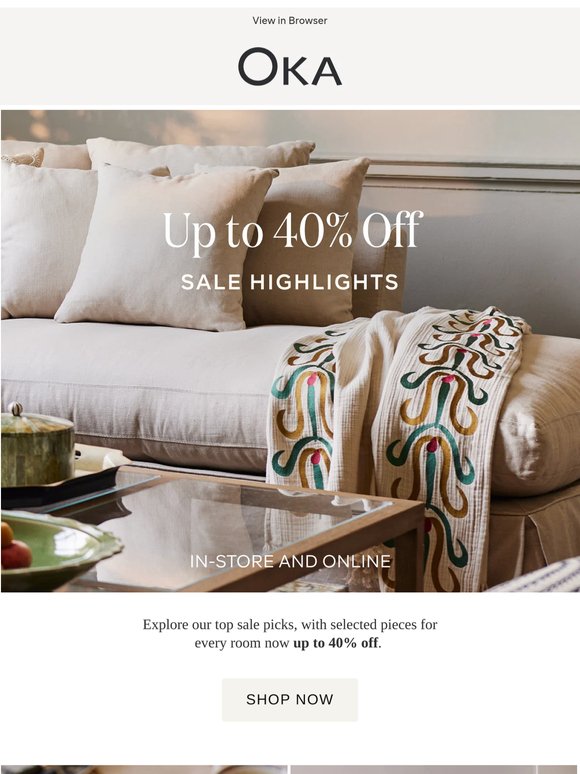 Sale Highlights: Up to 40% Off