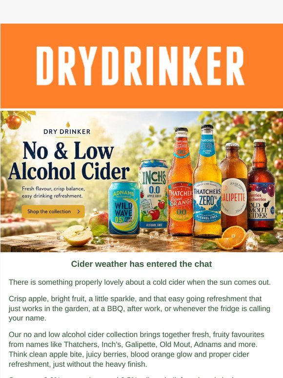 Crisp, juicy cider without the booze