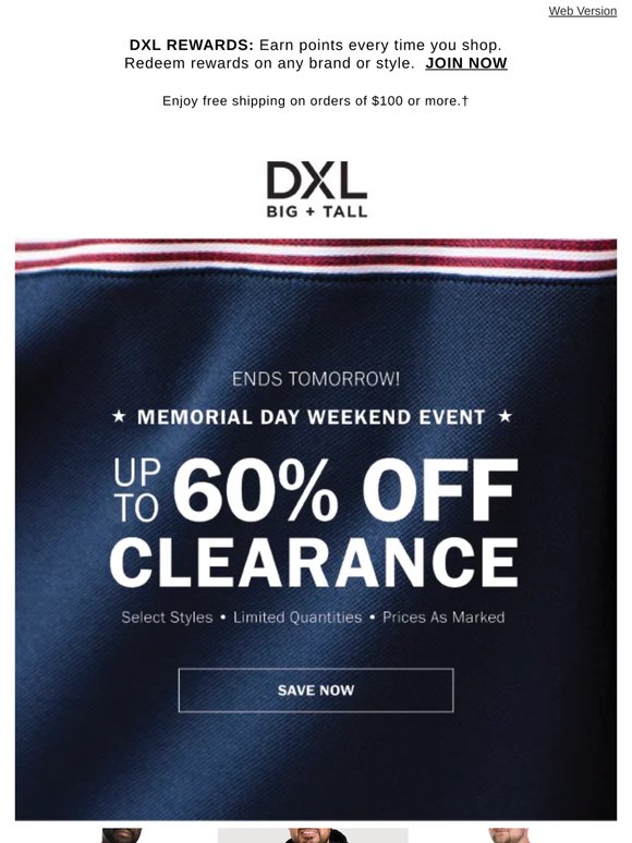 —, Memorial Weekend Savings End Tomorrow!